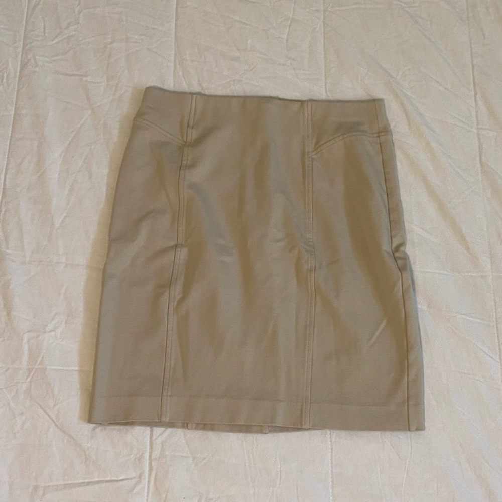 THALIAN Tan Tight Mid-Length Skirt